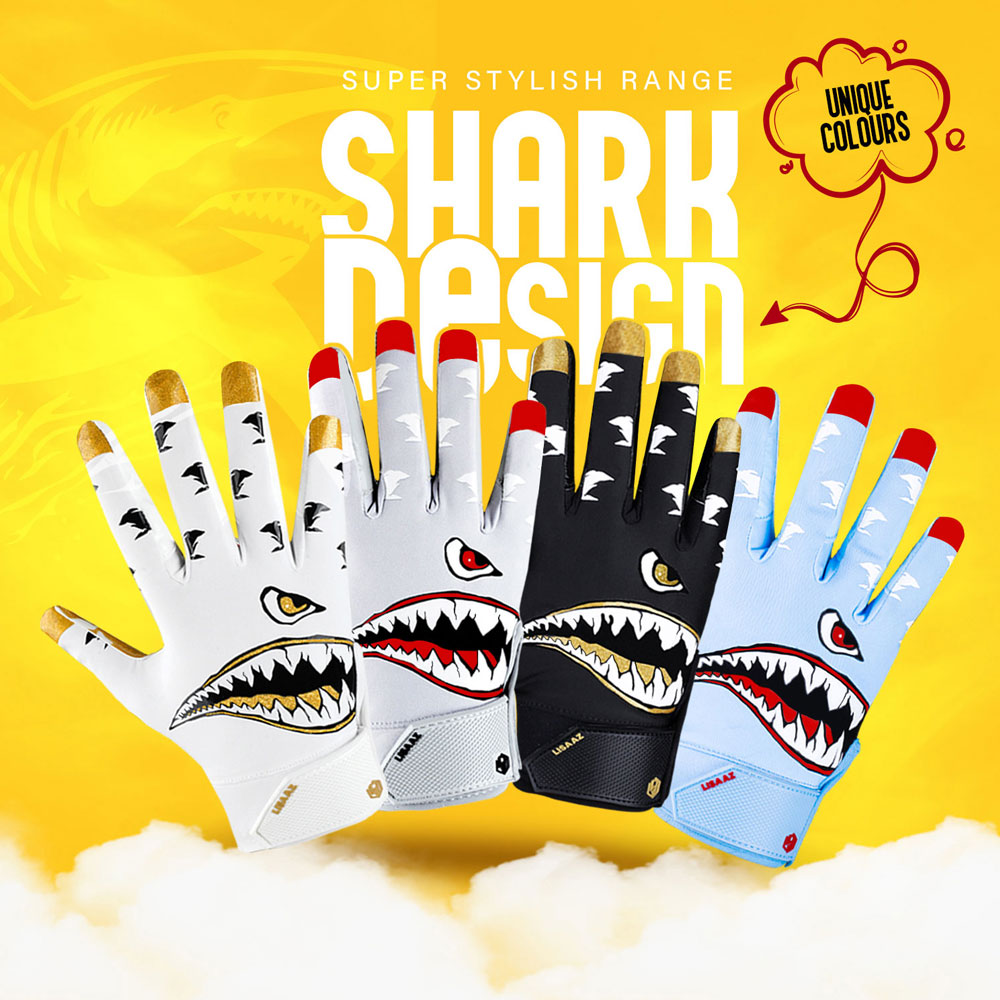 Shark Custom American Football Gloves